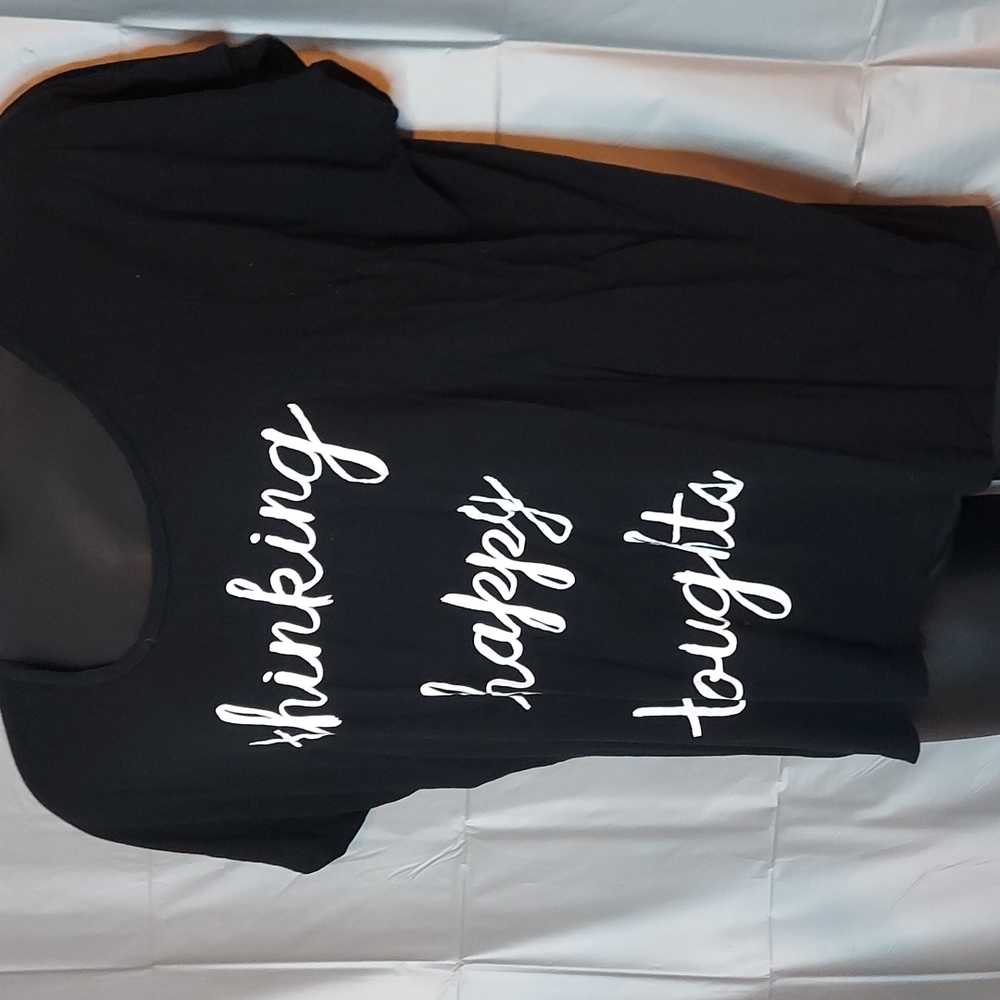 Old Navy Black "Think Happy Thoughts" T-shirt